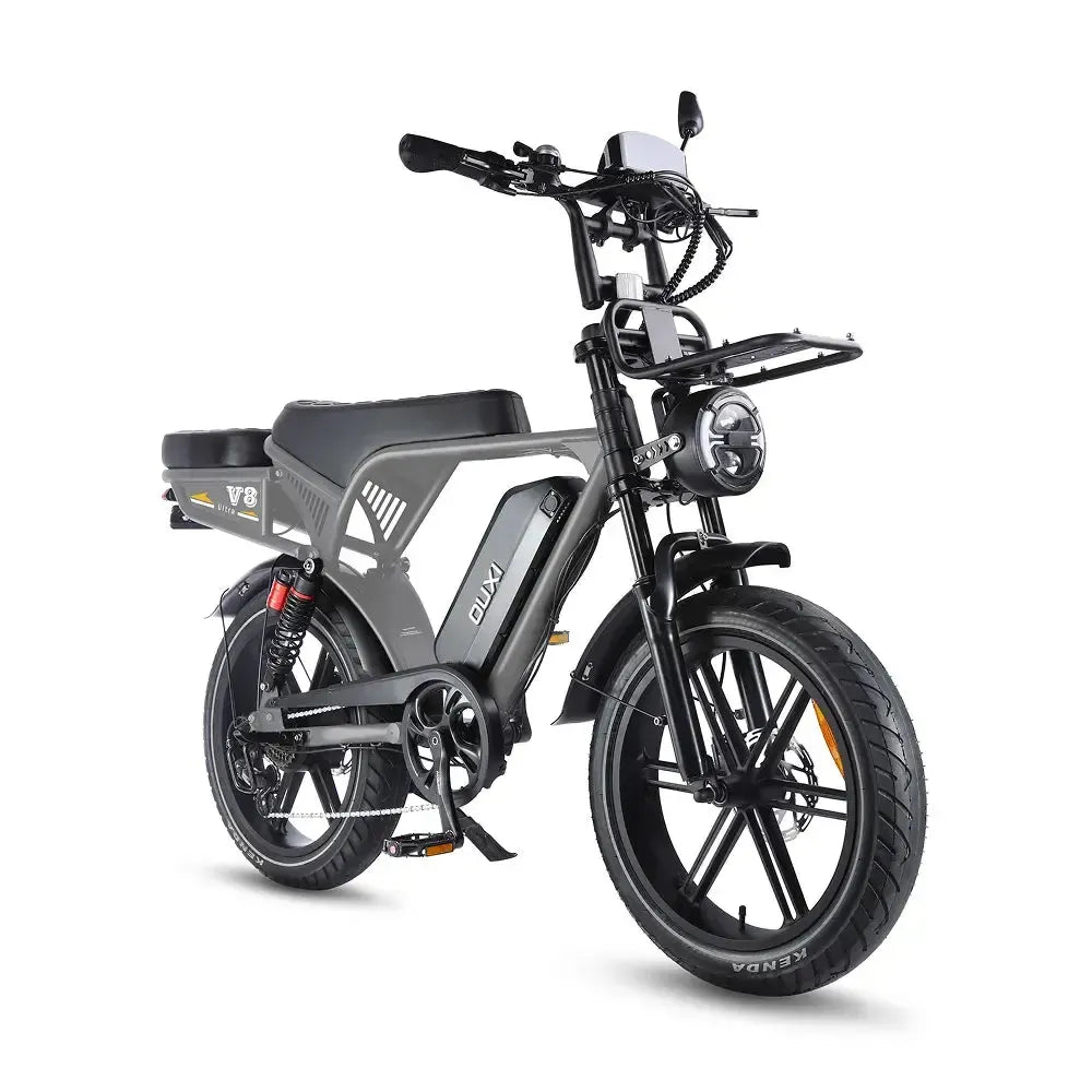 Ouxi V8 Ultra - Mørkegrå - Brun sadel