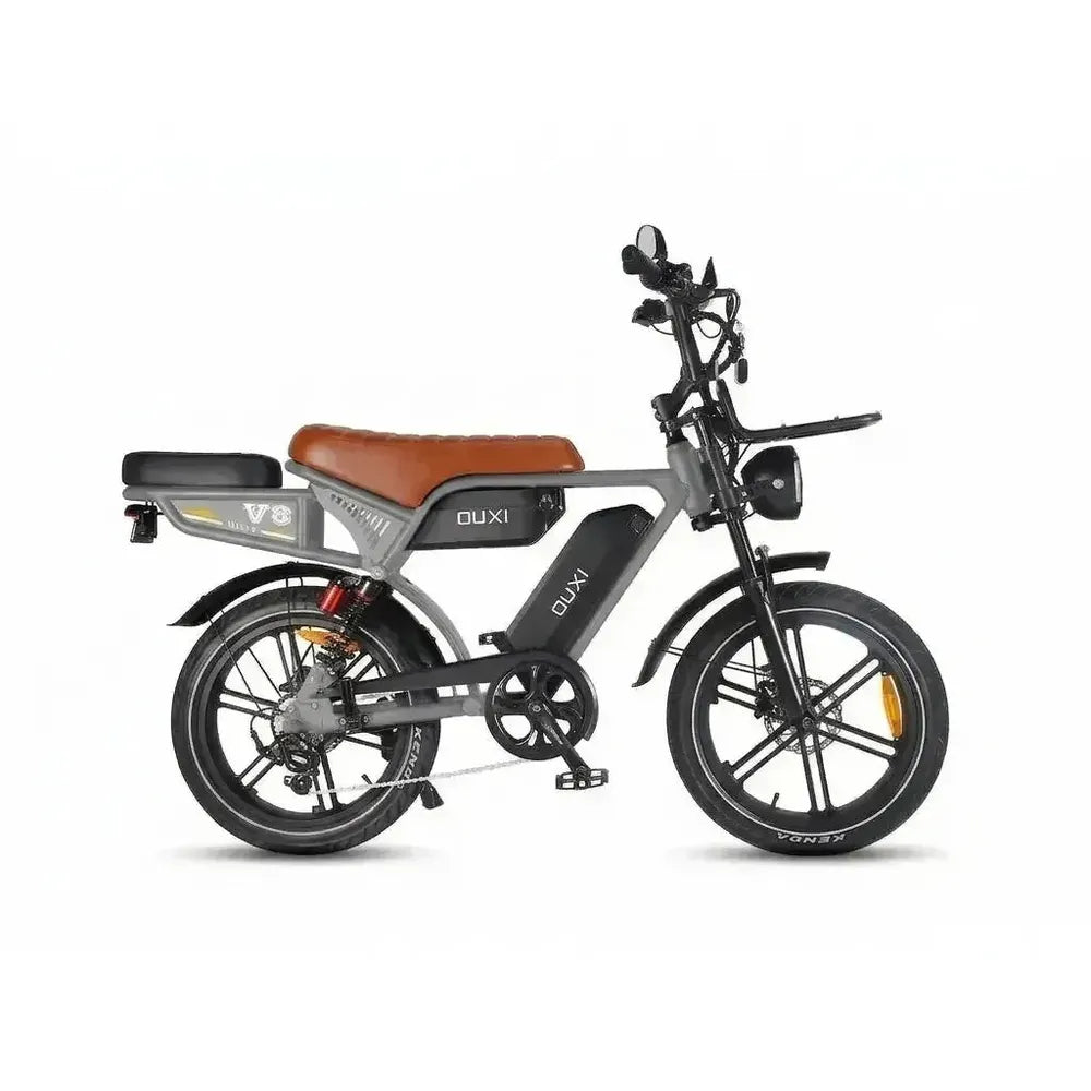 Ouxi V8 Ultra Max - Mørkegrå - Brun sadel