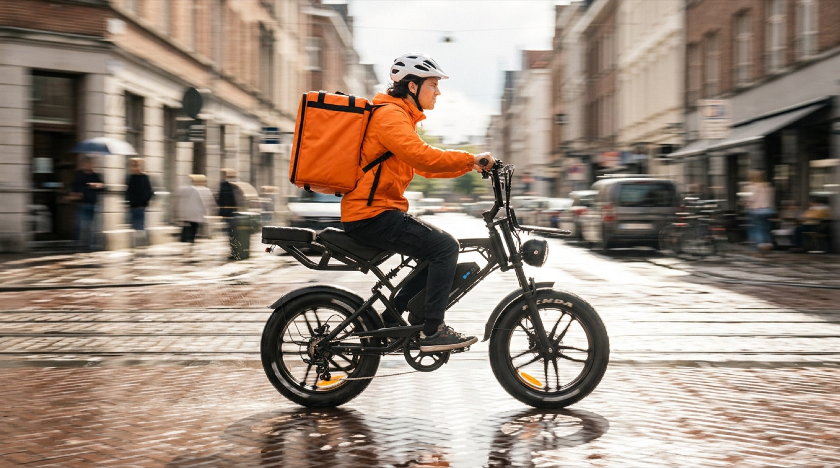 Kør hele dagen på én opladning.